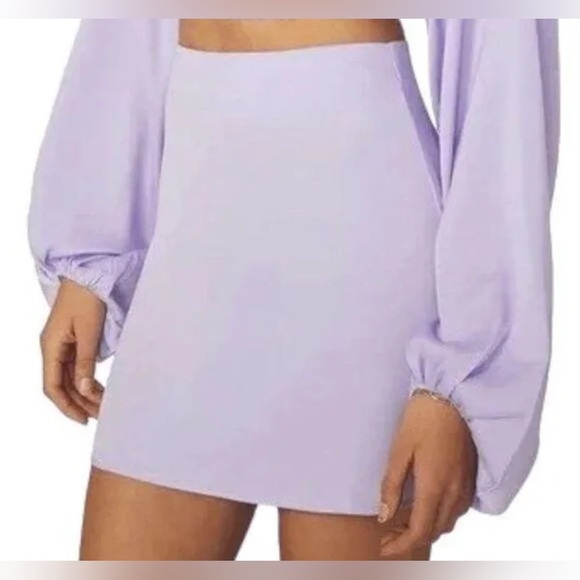 WeWoreWhat Purple Asymmetrical Pencil Mini Skirt - Picture 1 of 8